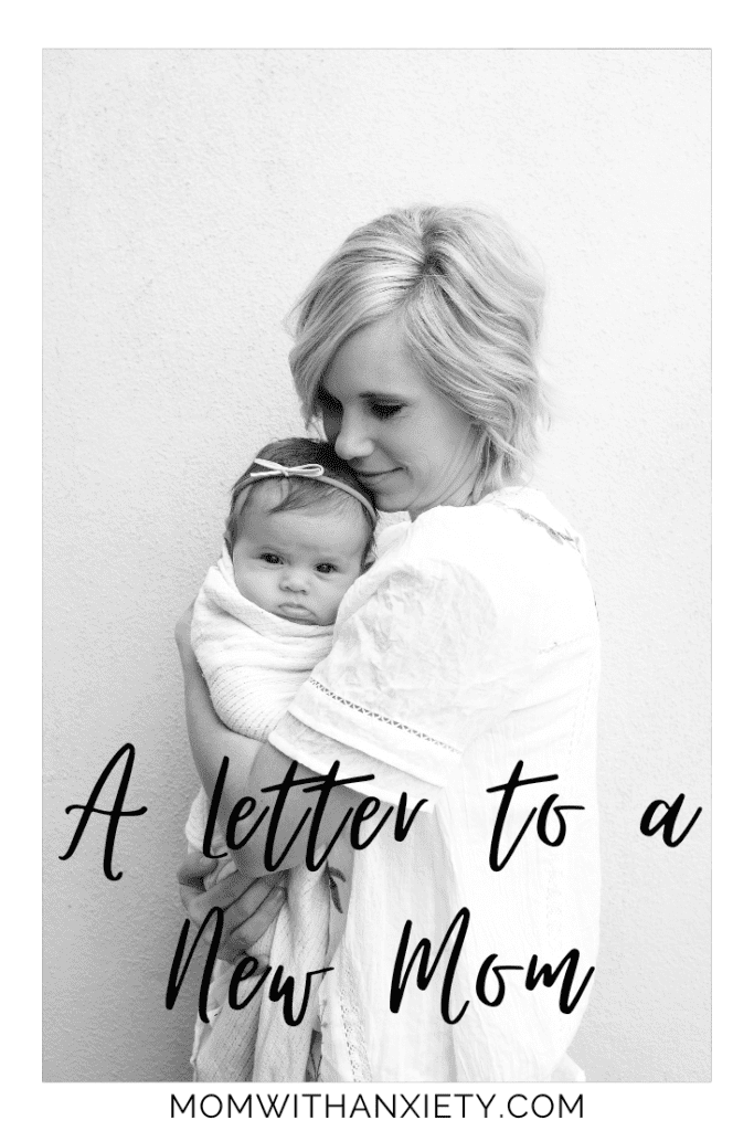 letter to a new mom pin image