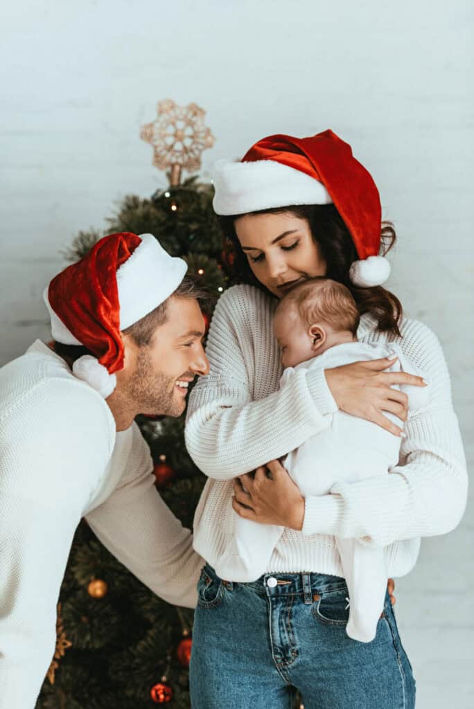 family with new baby