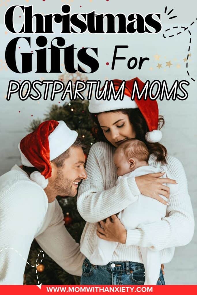 Christmas Gifts for Postpartum Moms pin image