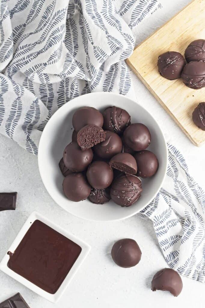 Vegan GF Brownie Batter Truffles