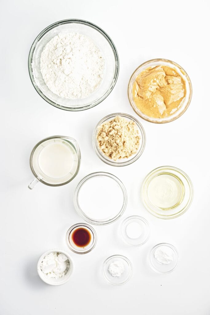 Vegan PB Cookies ingredients.