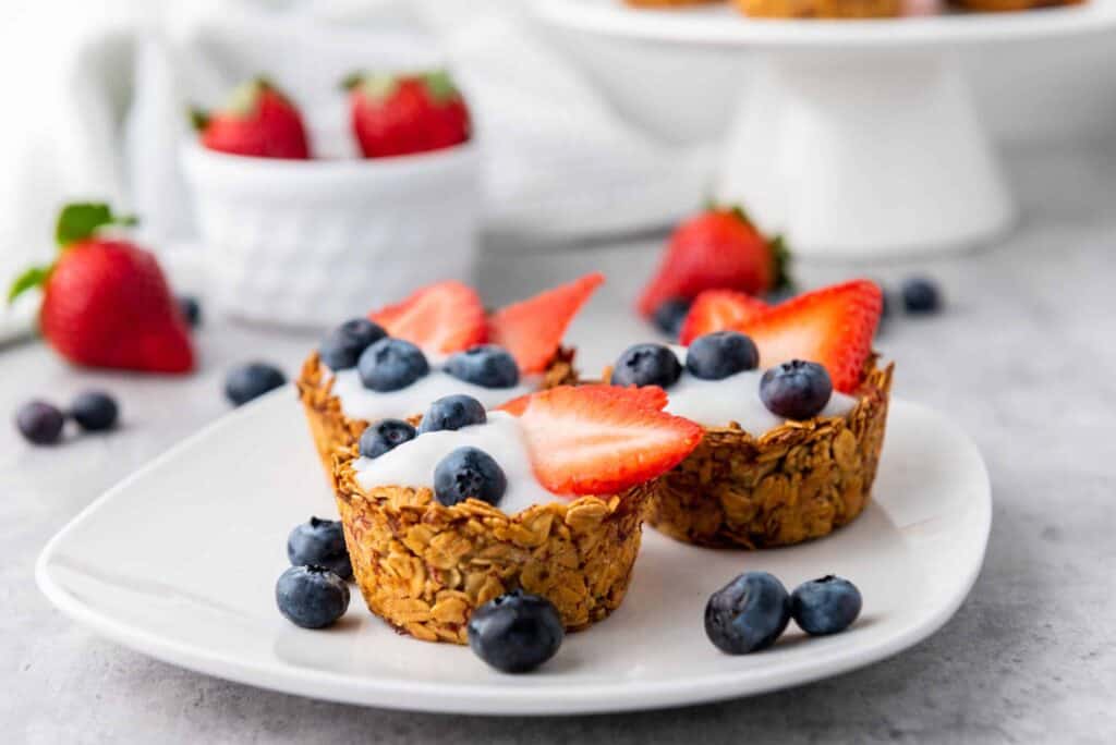 3 cups of Granola Berry Cups