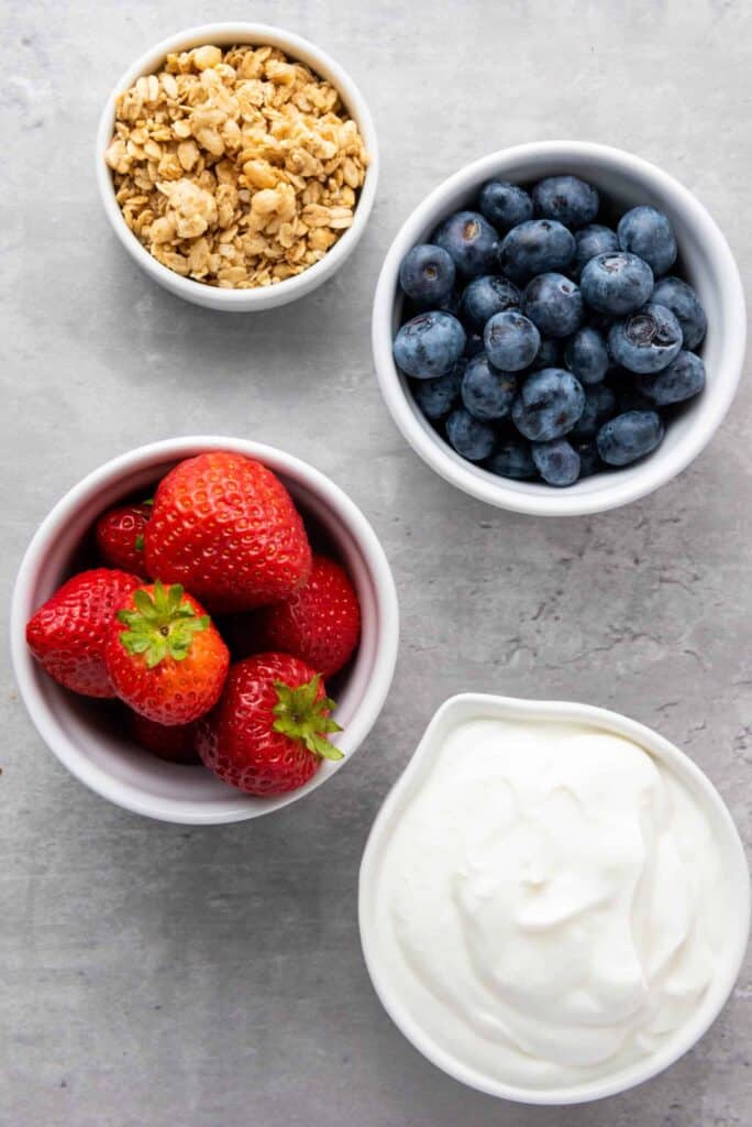 Frozen Vanilla Yogurt Bites ingredients.