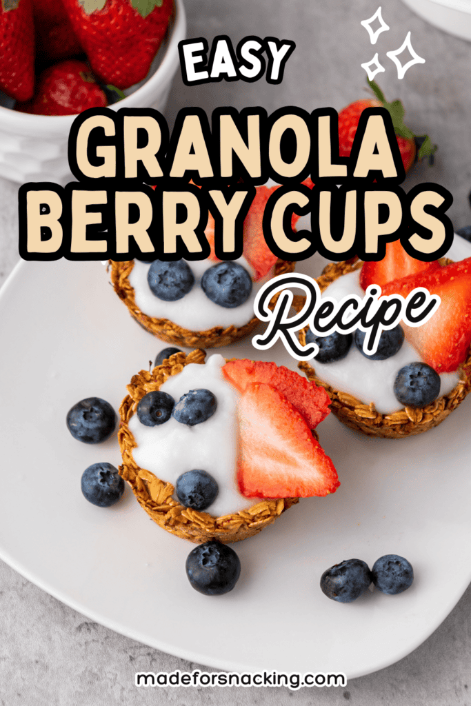 Easy Granola Berry Cups pin image